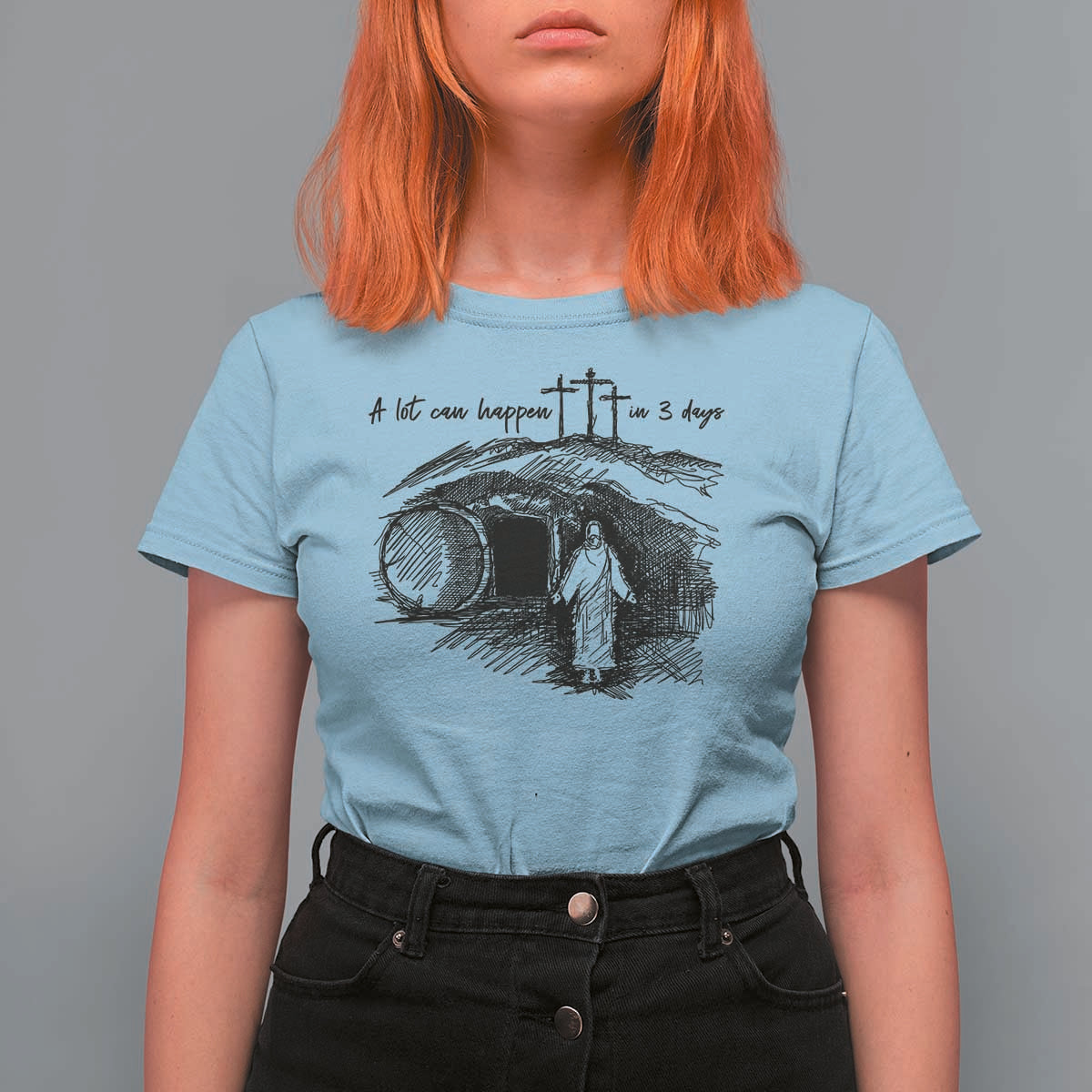 A Lot Can Happen In 3 Days T Shirt For Women Easter Day Good Friday Religious Christian