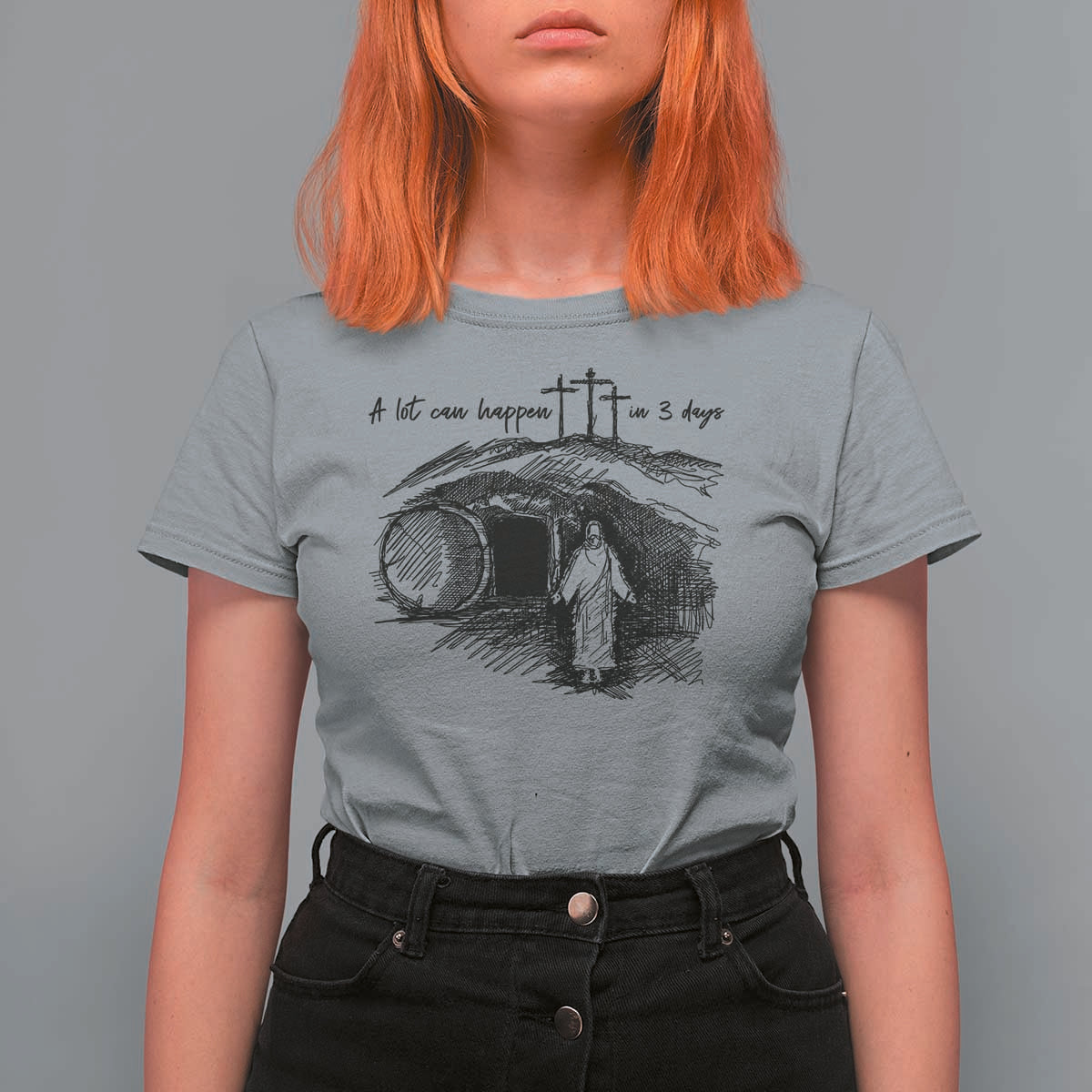 A Lot Can Happen In 3 Days T Shirt For Women Easter Day Good Friday Religious Christian