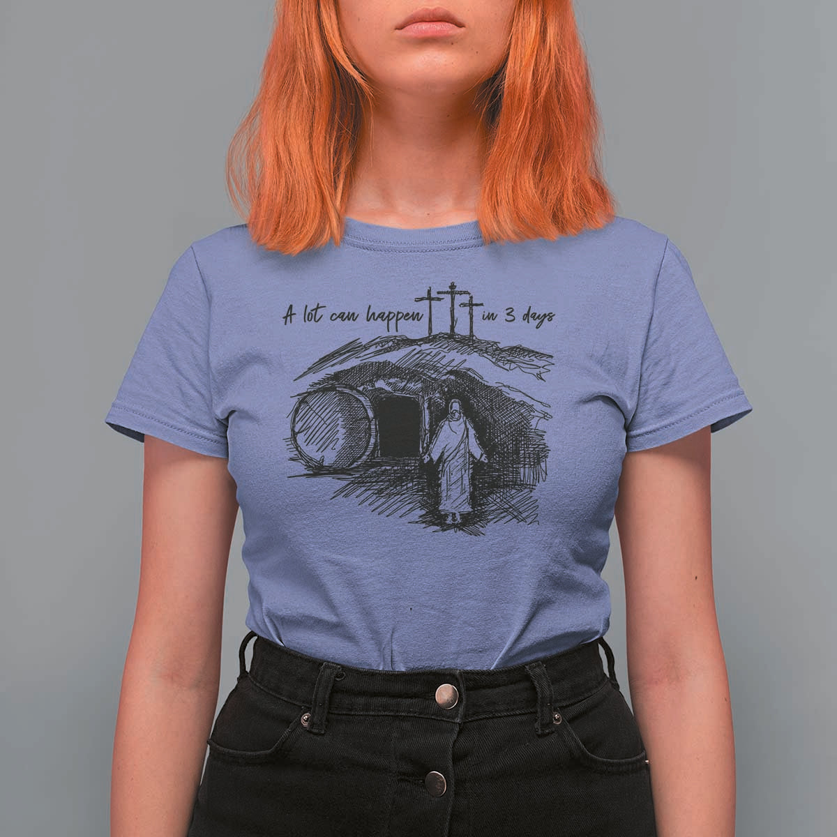 A Lot Can Happen In 3 Days T Shirt For Women Easter Day Good Friday Religious Christian
