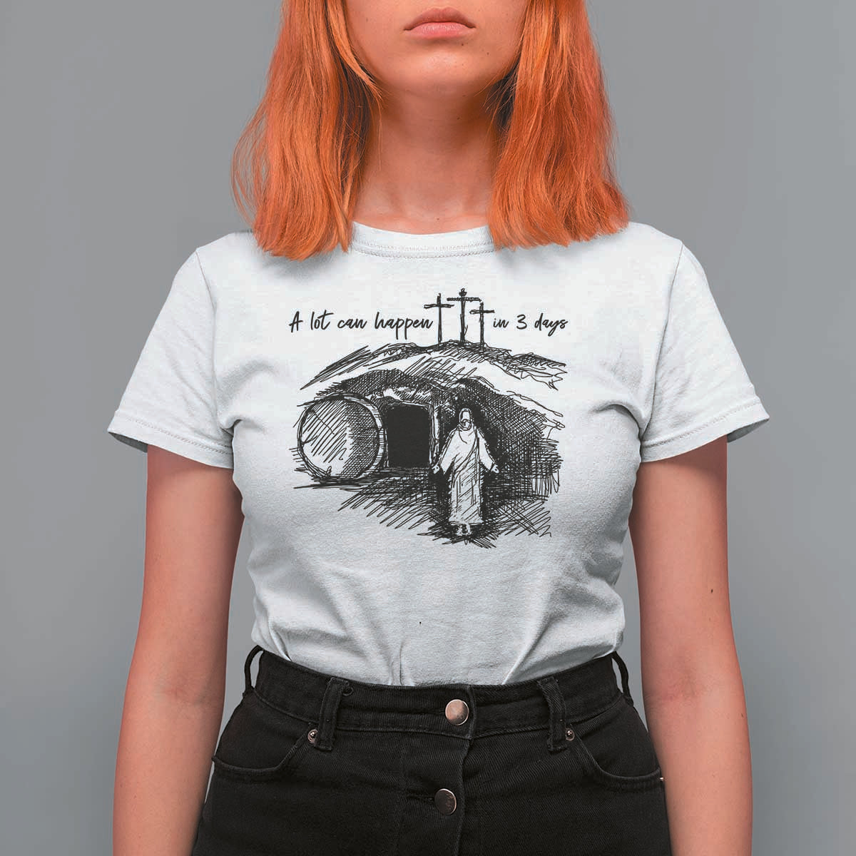 A Lot Can Happen In 3 Days T Shirt For Women Easter Day Good Friday Religious Christian