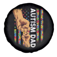Autism Dad Awareness American Flag Fist Bump Spare Tire Cover