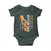 Autism Dad Awareness American Flag Fist Bump Baby Onesie
