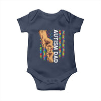Autism Dad Awareness American Flag Fist Bump Baby Onesie