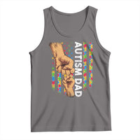 Autism Dad Awareness American Flag Fist Bump Tank Top