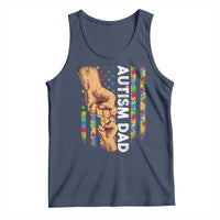 Autism Dad Awareness American Flag Fist Bump Tank Top