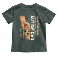 Autism Dad Awareness American Flag Fist Bump Toddler T Shirt