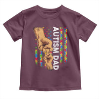 Autism Dad Awareness American Flag Fist Bump Toddler T Shirt