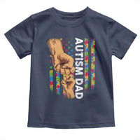 Autism Dad Awareness American Flag Fist Bump Toddler T Shirt