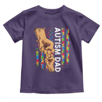 Autism Dad Awareness American Flag Fist Bump Toddler T Shirt