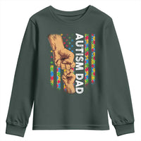 Autism Dad Awareness American Flag Fist Bump Youth Sweatshirt