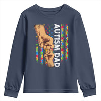 Autism Dad Awareness American Flag Fist Bump Youth Sweatshirt