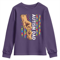 Autism Dad Awareness American Flag Fist Bump Youth Sweatshirt