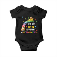 It's Ok To Be Different Autism Awareness Baby Onesie Rainbow Giraffe Puzzle