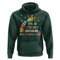 It's Ok To Be Different Autism Awareness Hoodie Rainbow Giraffe Puzzle