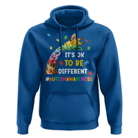 It's Ok To Be Different Autism Awareness Hoodie Rainbow Giraffe Puzzle