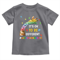 It's Ok To Be Different Autism Awareness Toddler T Shirt Rainbow Giraffe Puzzle