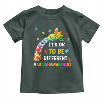 It's Ok To Be Different Autism Awareness Toddler T Shirt Rainbow Giraffe Puzzle