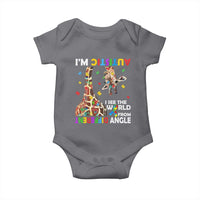 Funny I'm Autistic I See The World Form Different Angle Baby Onesie Puzzle Giraffe