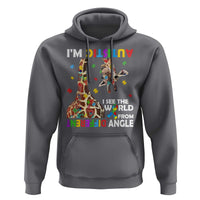 Funny I'm Autistic I See The World Form Different Angle Hoodie Puzzle Giraffe
