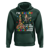 Funny I'm Autistic I See The World Form Different Angle Hoodie Puzzle Giraffe