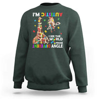 Funny I'm Autistic I See The World Form Different Angle Sweatshirt Puzzle Giraffe