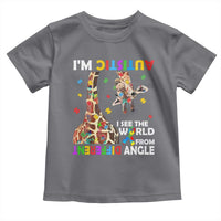 Funny I'm Autistic I See The World Form Different Angle Toddler T Shirt Puzzle Giraffe