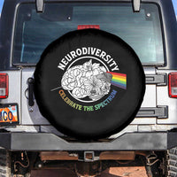 Neurodiversity Celebrate The Spectrum Spare Tire Cover Brain Autism Awareness ASD ADHD