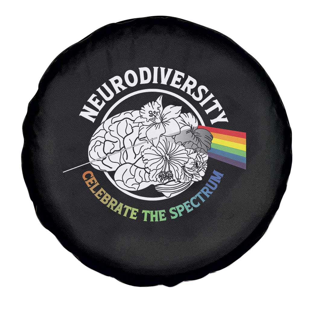 Neurodiversity Celebrate The Spectrum Spare Tire Cover Brain Autism Awareness ASD ADHD