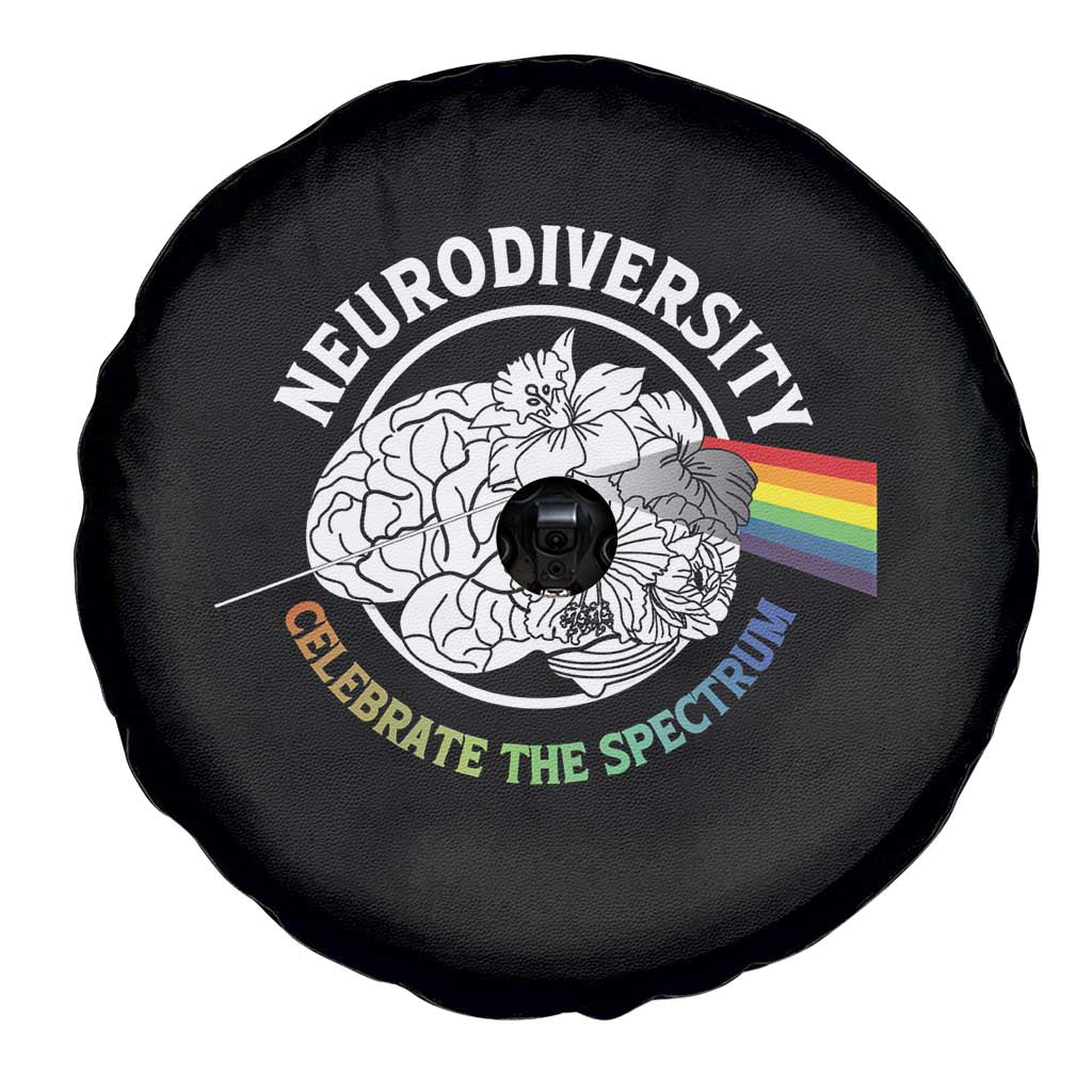 Neurodiversity Celebrate The Spectrum Spare Tire Cover Brain Autism Awareness ASD ADHD