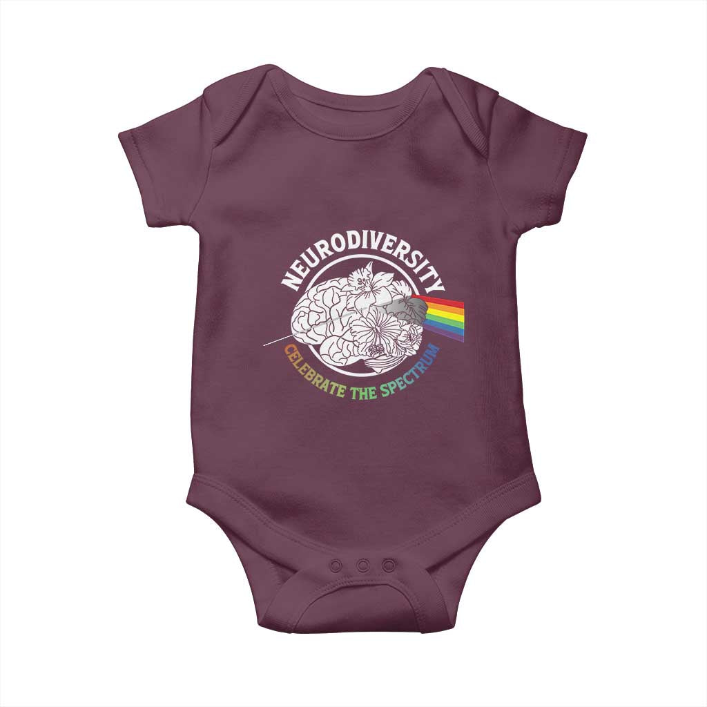 Neurodiversity Celebrate The Spectrum Baby Onesie Brain Autism Awareness ASD ADHD