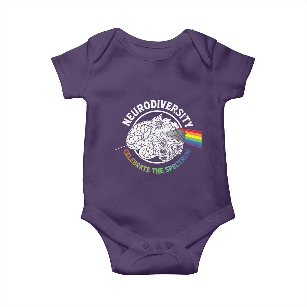 Neurodiversity Celebrate The Spectrum Baby Onesie Brain Autism Awareness ASD ADHD
