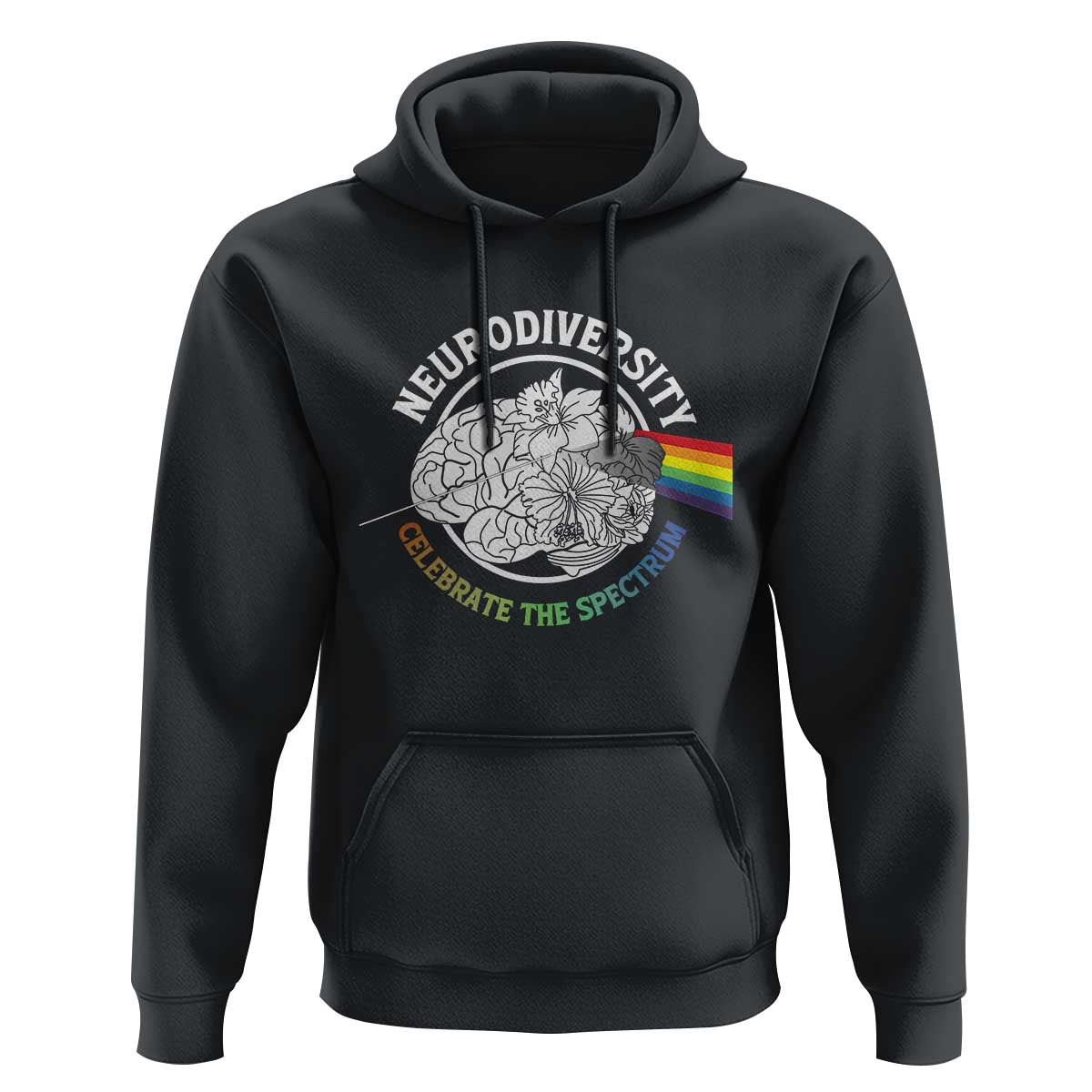 Neurodiversity Celebrate The Spectrum Hoodie Brain Autism Awareness ASD ADHD