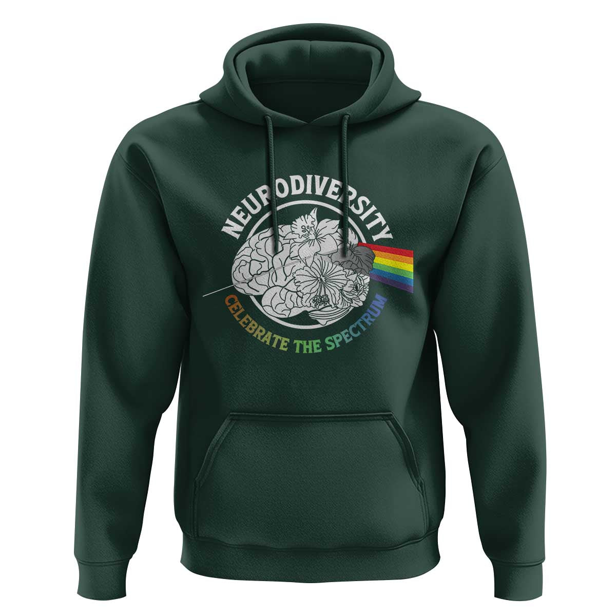 Neurodiversity Celebrate The Spectrum Hoodie Brain Autism Awareness ASD ADHD