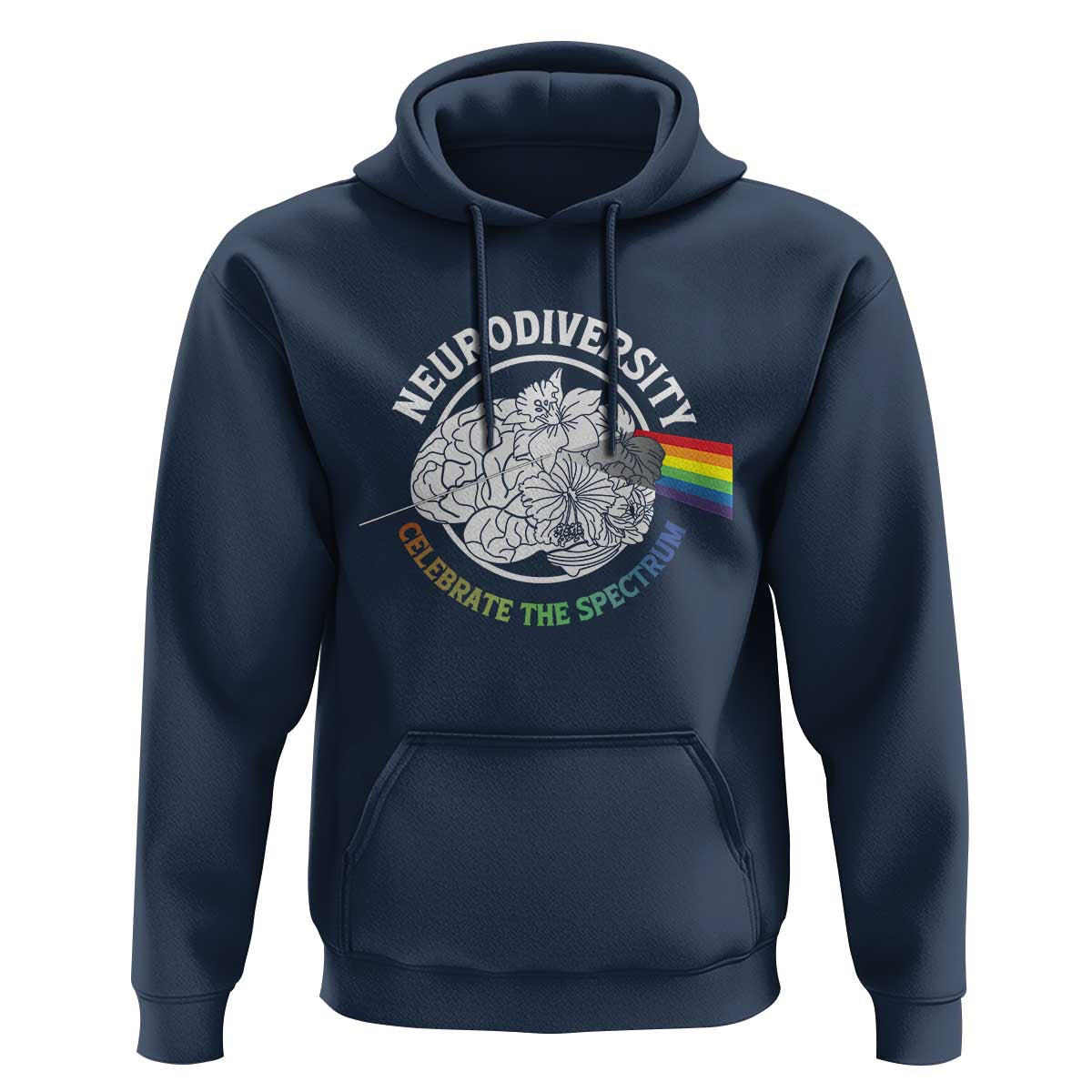 Neurodiversity Celebrate The Spectrum Hoodie Brain Autism Awareness ASD ADHD