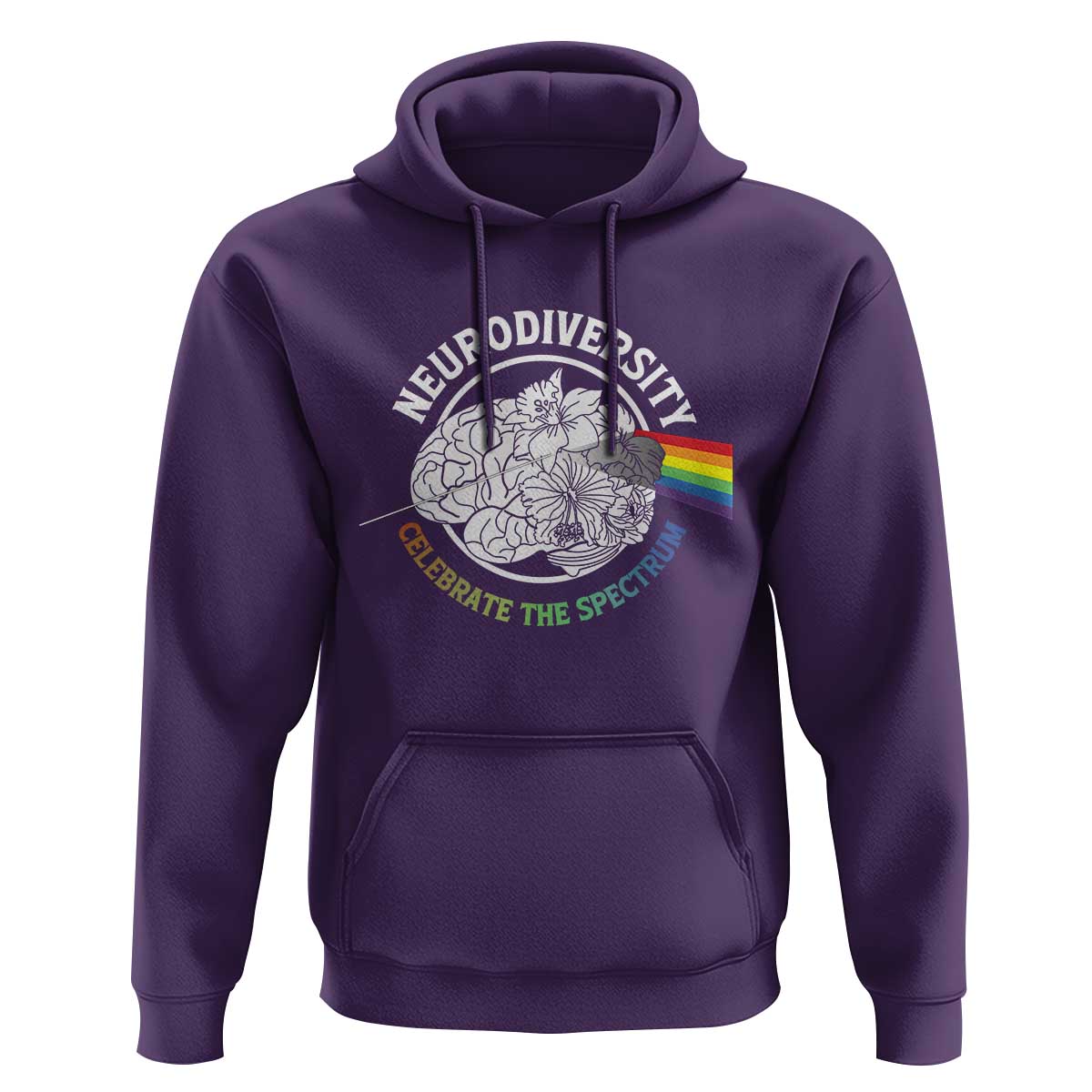 Neurodiversity Celebrate The Spectrum Hoodie Brain Autism Awareness ASD ADHD