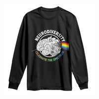 Neurodiversity Celebrate The Spectrum Long Sleeve Shirt Brain Autism Awareness ASD ADHD