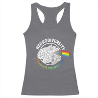 Neurodiversity Celebrate The Spectrum Racerback Tank Top Brain Autism Awareness ASD ADHD