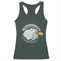 Neurodiversity Celebrate The Spectrum Racerback Tank Top Brain Autism Awareness ASD ADHD