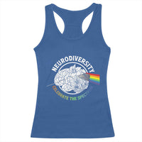 Neurodiversity Celebrate The Spectrum Racerback Tank Top Brain Autism Awareness ASD ADHD