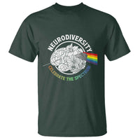 Neurodiversity Celebrate The Spectrum T Shirt Brain Autism Awareness ASD ADHD