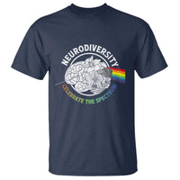 Neurodiversity Celebrate The Spectrum T Shirt Brain Autism Awareness ASD ADHD