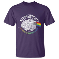 Neurodiversity Celebrate The Spectrum T Shirt Brain Autism Awareness ASD ADHD