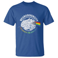 Neurodiversity Celebrate The Spectrum T Shirt Brain Autism Awareness ASD ADHD