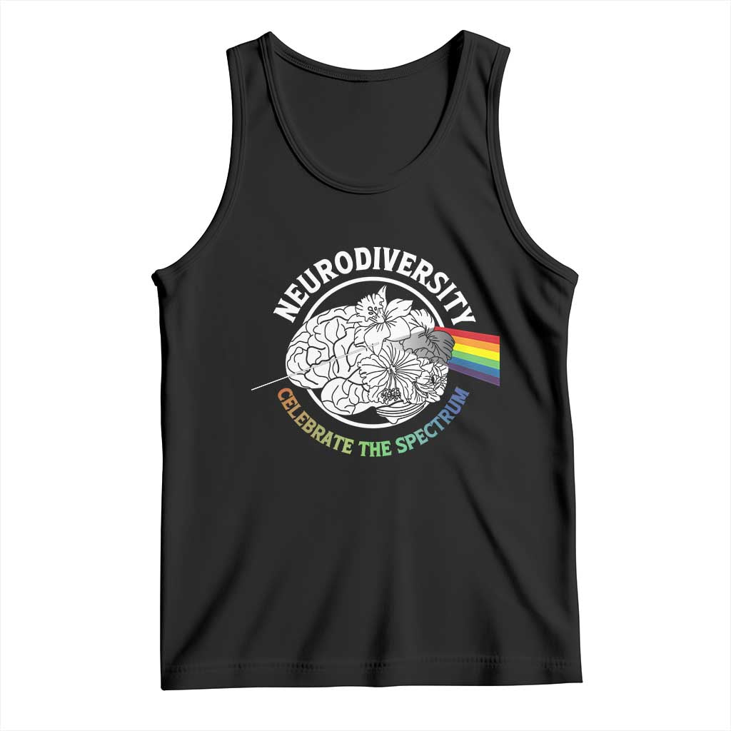 Neurodiversity Celebrate The Spectrum Tank Top Brain Autism Awareness ASD ADHD