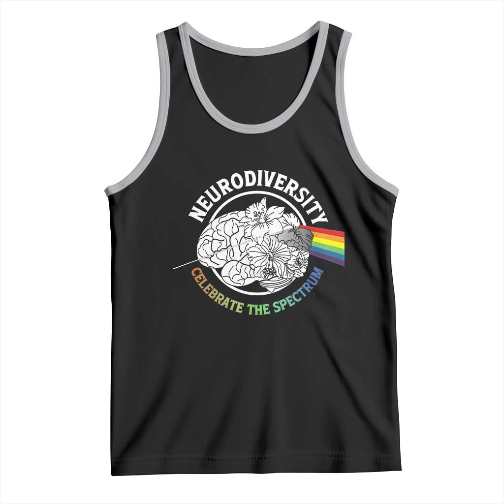 Neurodiversity Celebrate The Spectrum Tank Top Brain Autism Awareness ASD ADHD
