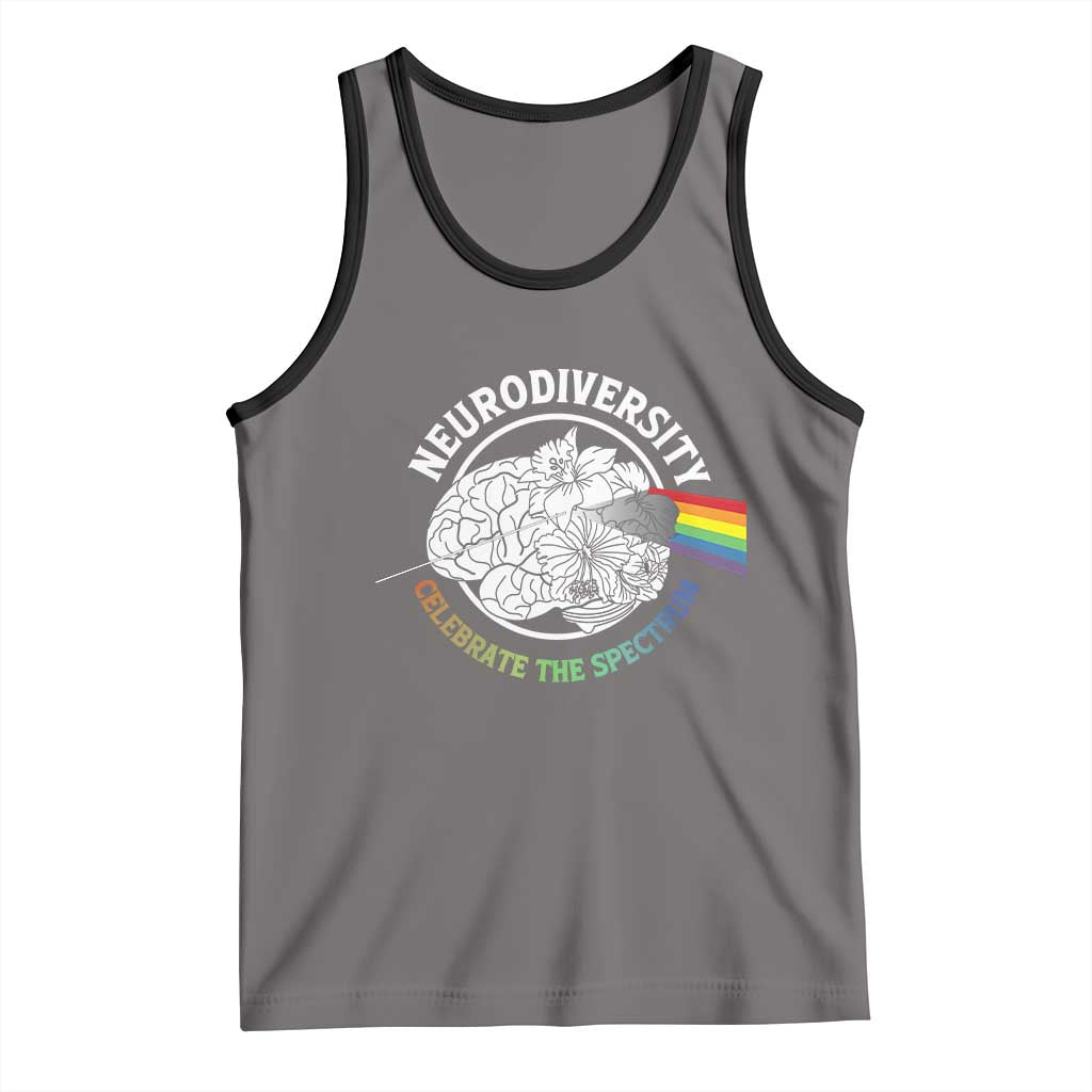 Neurodiversity Celebrate The Spectrum Tank Top Brain Autism Awareness ASD ADHD