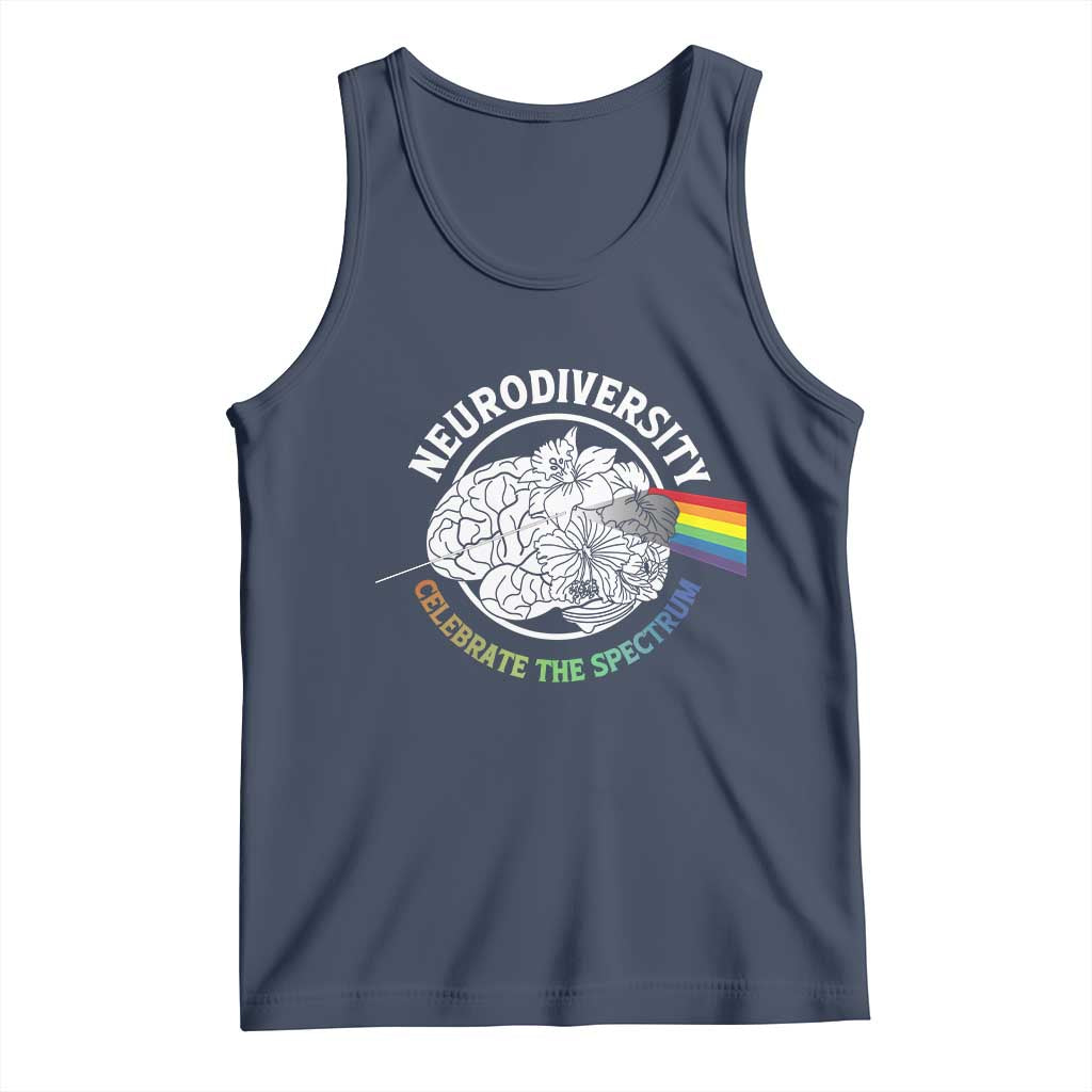 Neurodiversity Celebrate The Spectrum Tank Top Brain Autism Awareness ASD ADHD