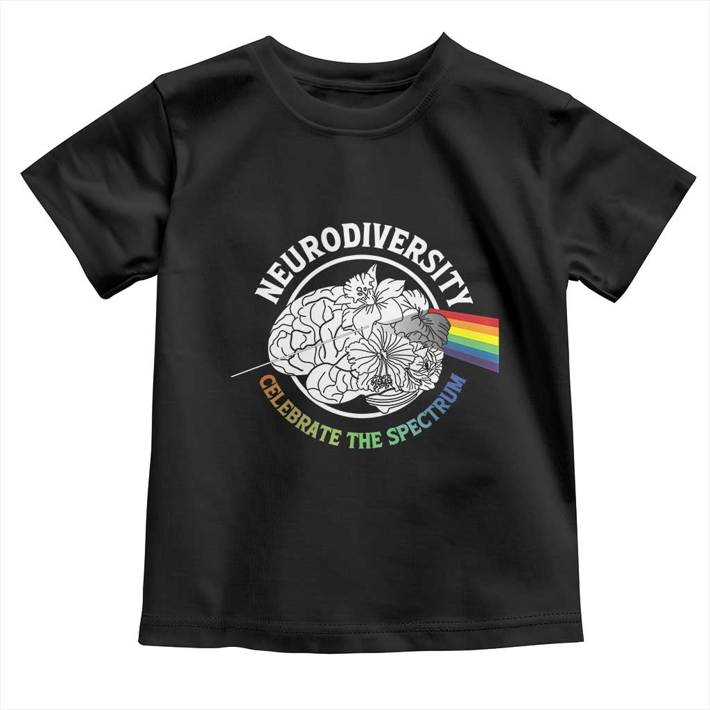 Neurodiversity Celebrate The Spectrum Toddler T Shirt Brain Autism Awareness ASD ADHD