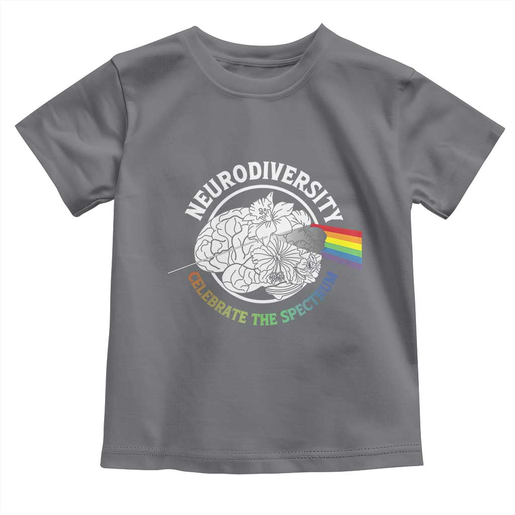 Neurodiversity Celebrate The Spectrum Toddler T Shirt Brain Autism Awareness ASD ADHD
