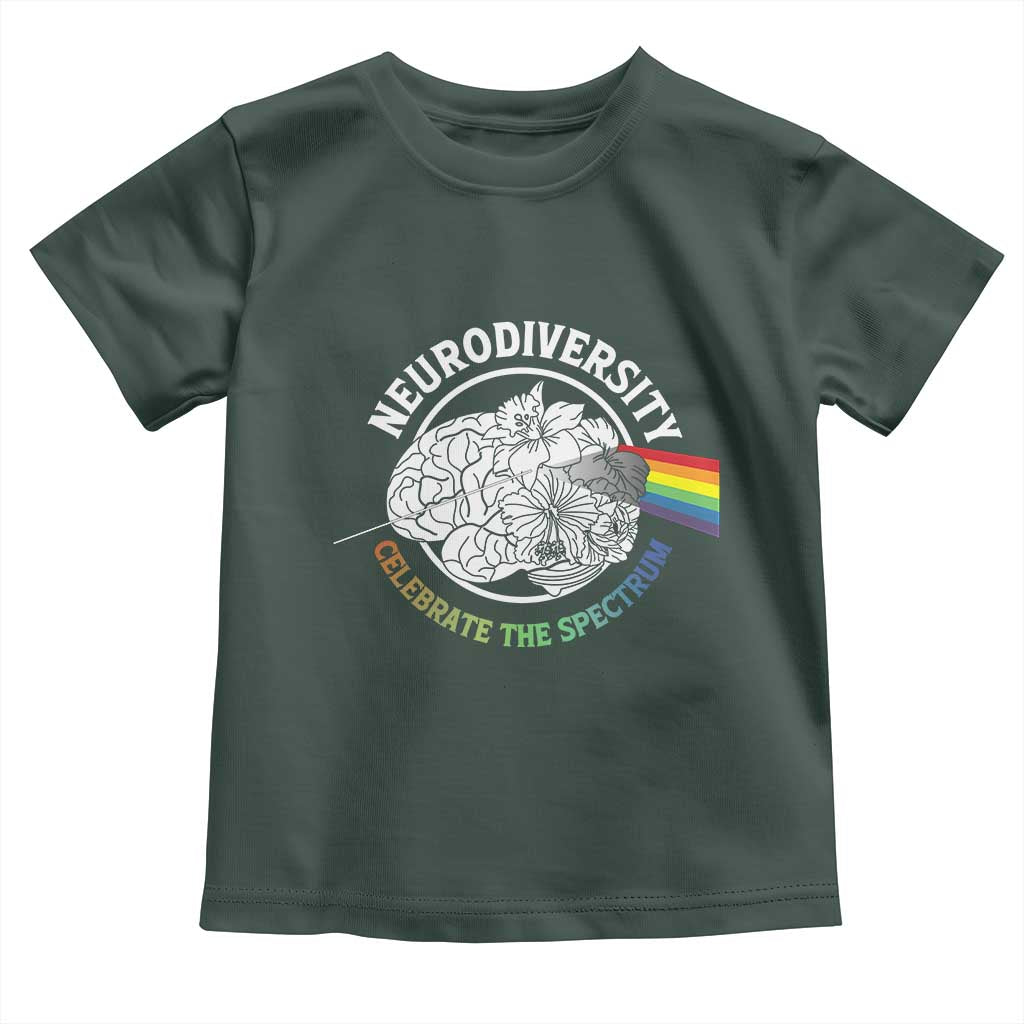 Neurodiversity Celebrate The Spectrum Toddler T Shirt Brain Autism Awareness ASD ADHD